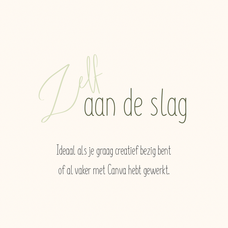 Serie - Zelf aan de slag