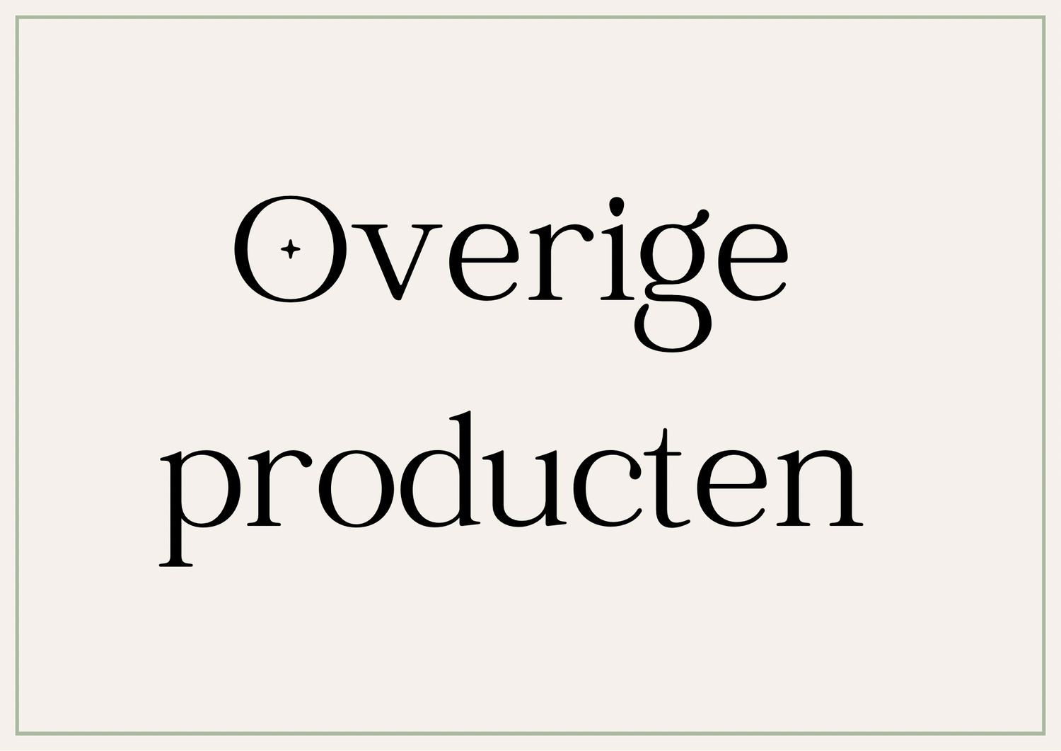 Overige producten