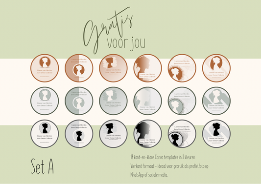 Probeerpakket – Canva Profielfoto’s in 3 stijlen