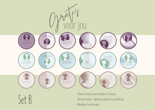 Probeerpakket – Canva Profielfoto’s in 3 stijlen