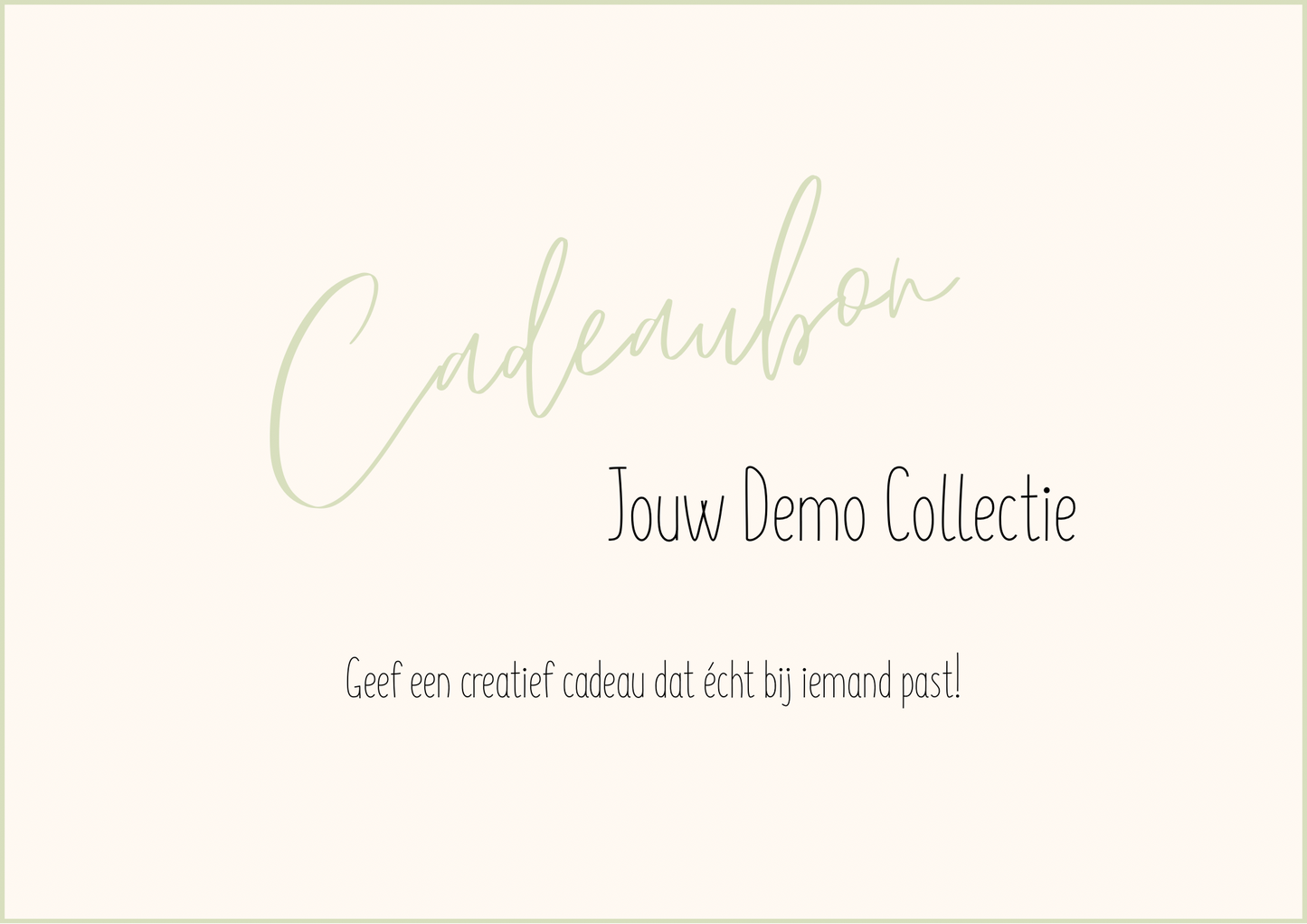 Cadeaubon | Jouw Demo Collectie